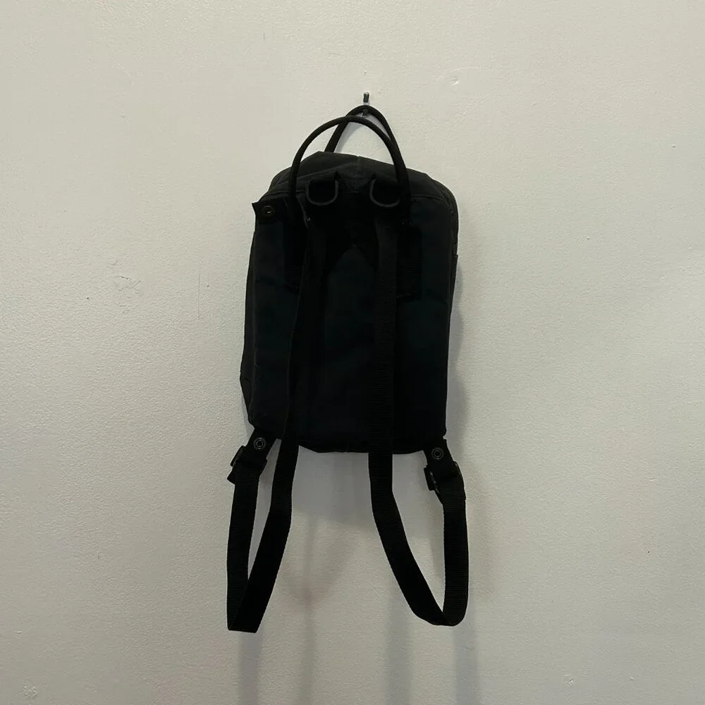 Fjallraven Kanken Mini Backpack - Black with Red Logo